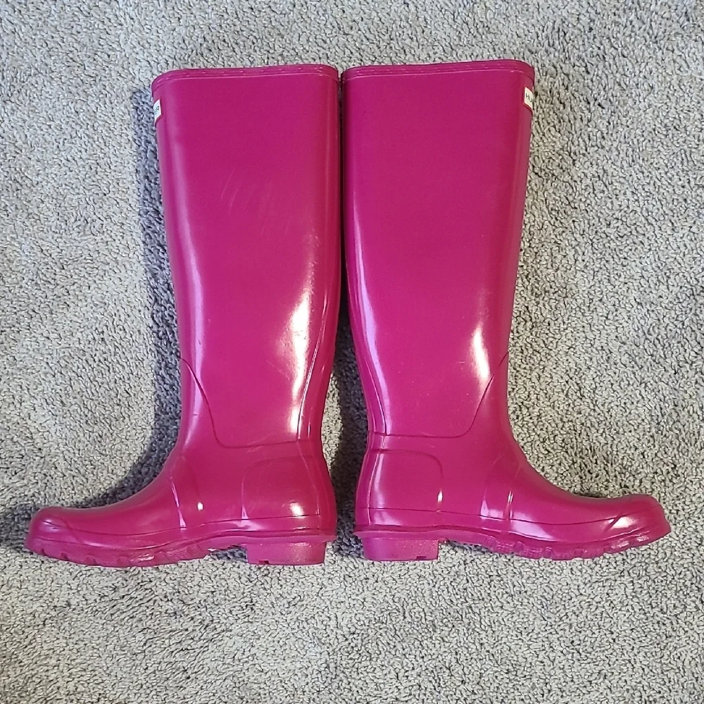 Hunter Fuchsia Tall Boots - Picture 3 of 8